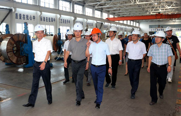 浙江省海鹽縣黨政代表團(tuán)來(lái)上上電纜參觀(guān)考察